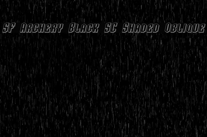 SF Archery Black SC Shaded Oblique Font examples