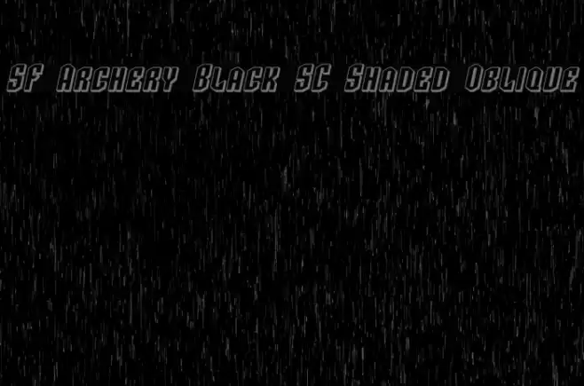 SF Archery Black SC Shaded Oblique Font examples
