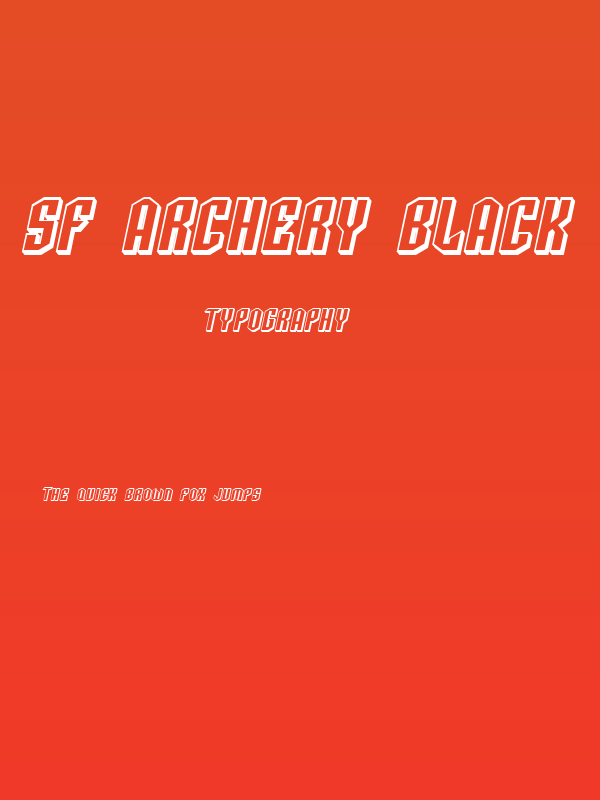 SF Archery Black SC Shaded Oblique Poster