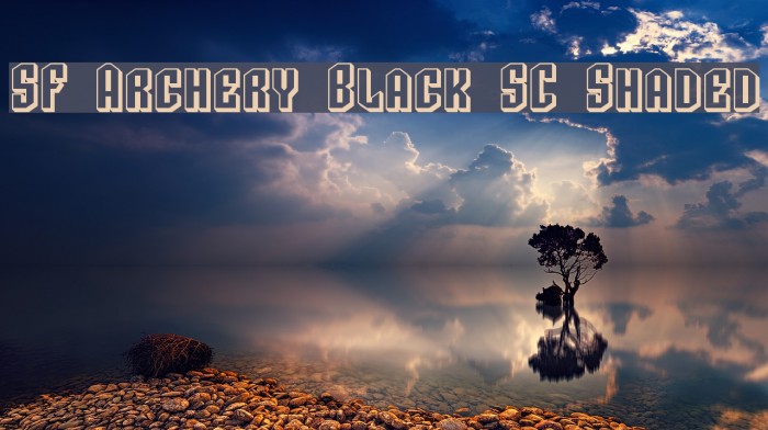 SF Archery Black SC Shaded Font examples