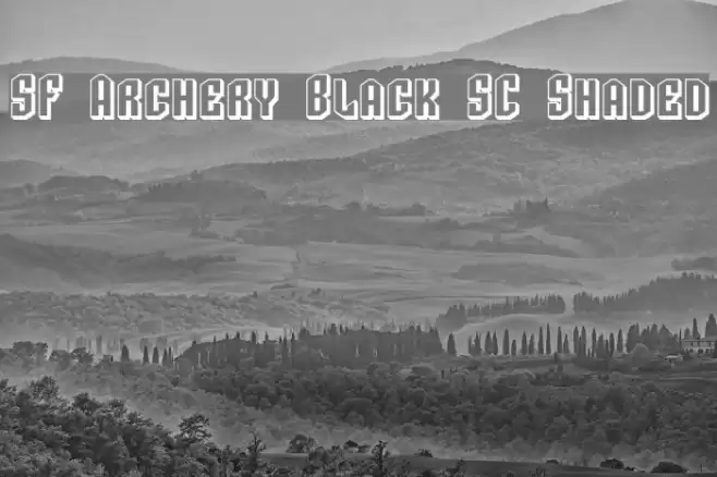 SF Archery Black SC Shaded Font examples