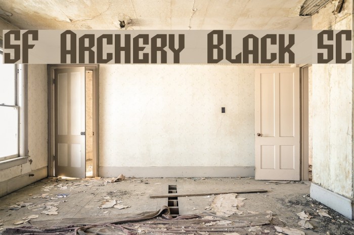 SF Archery Black SC Font examples