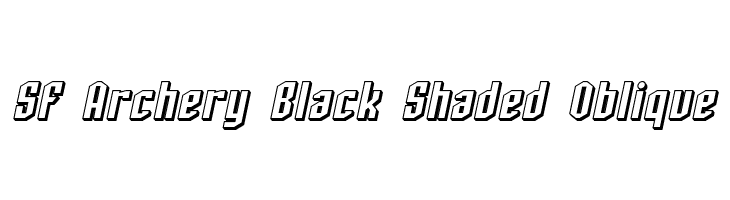 SF Archery Black Shaded Oblique  免费字体下载