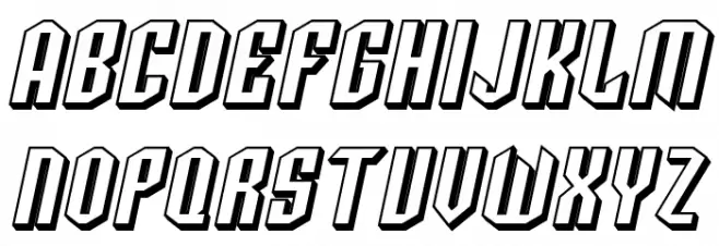 SF Archery Black Shaded Oblique Шрифта ВЕРХНИЙ