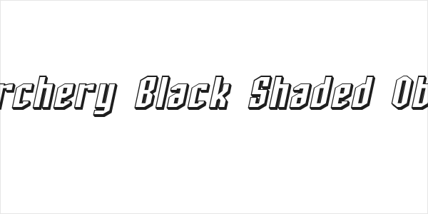 SF Archery Black Shaded Oblique Logo