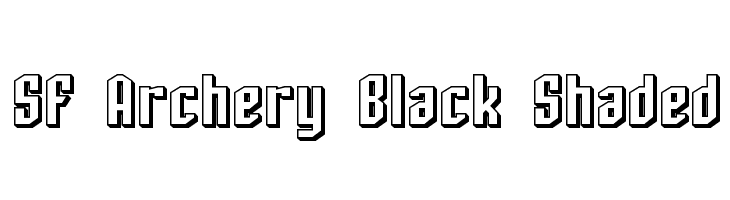 SF Archery Black Shaded  Free Fonts Download