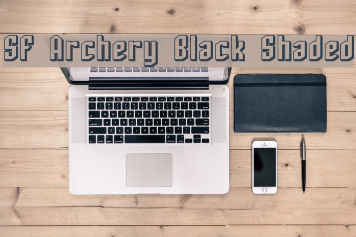 SF Archery Black Shaded Font examples