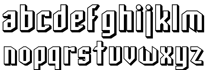 SF Archery Black Shaded Font LOWERCASE