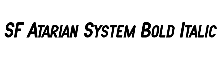 SF Atarian System Bold Italic Font
