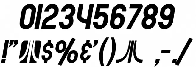 SF Atarian System Bold Italic フォント その他の文字