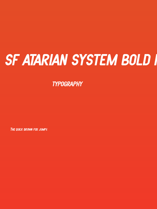 SF Atarian System Bold Italic Poster