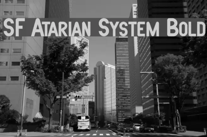 SF Atarian System Bold Шрифта examples