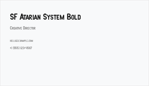 SF Atarian System Bold Business Card