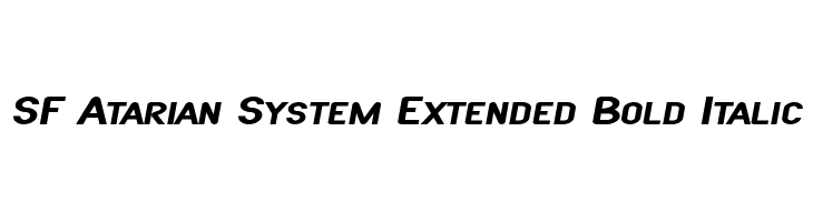 SF Atarian System Extended Bold Italic Font