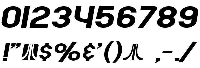 SF Atarian System Extended Bold Italic Font OTHER CHARS