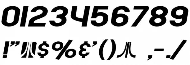 SF Atarian System Extended Bold Italic フォント その他の文字