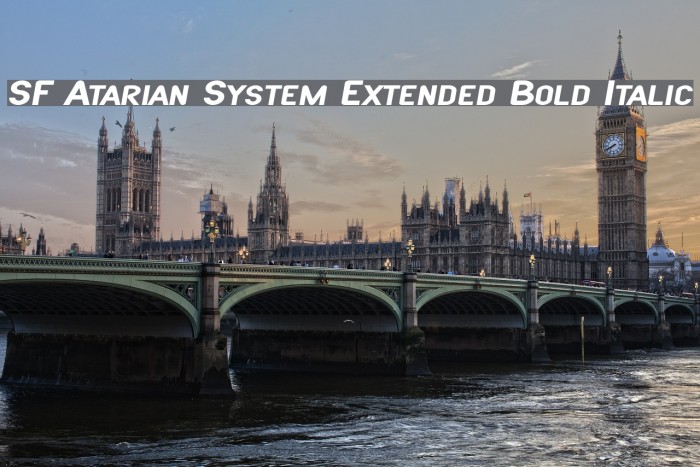 SF Atarian System Extended Bold Italic Font examples