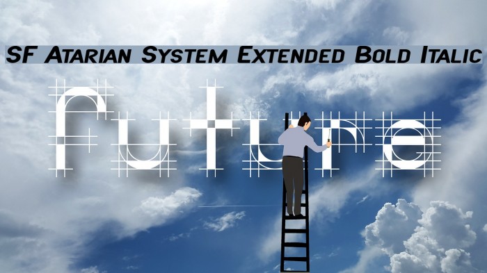SF Atarian System Extended Bold Italic Font examples