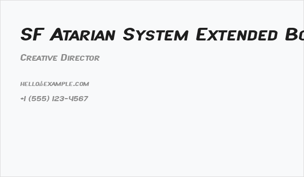SF Atarian System Extended Bold Italic Business Card