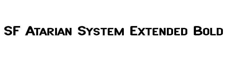 SF Atarian System Extended Bold फ़ॉन्ट
