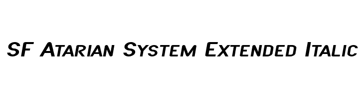 SF Atarian System Extended Italic Font