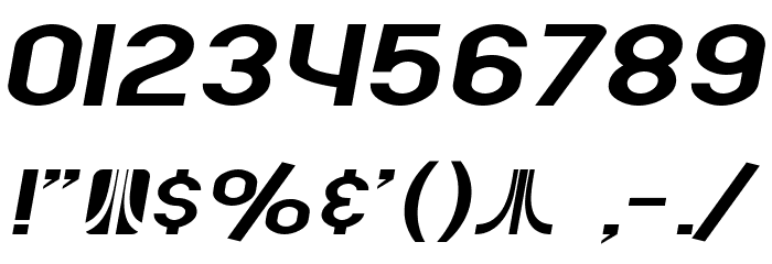 SF Atarian System Extended Italic Font OTHER CHARS