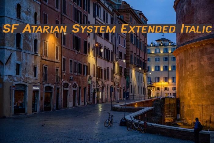 SF Atarian System Extended Italic Font examples