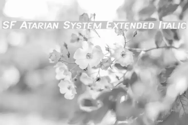 SF Atarian System Extended Italic Шрифта examples