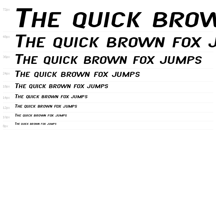 SF Atarian System Extended Italic Waterfall