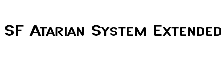 SF Atarian System Extended फ़ॉन्ट