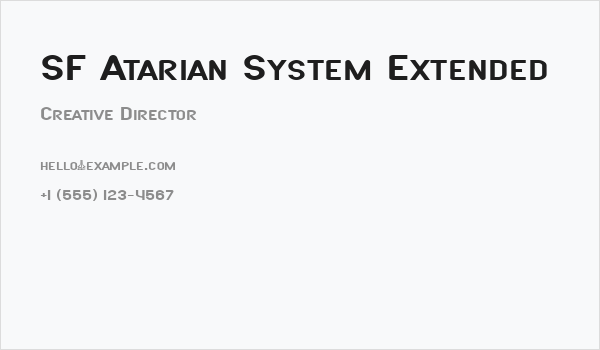 SF Atarian System Extended Business Card