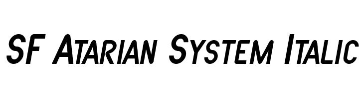 SF Atarian System Italic फ़ॉन्ट