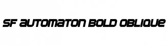 SF Automaton Bold Oblique  フリーフォントのダウンロード