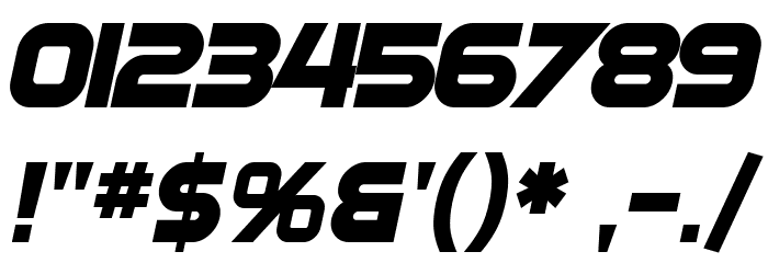 SF Automaton Bold Oblique Font OTHER CHARS