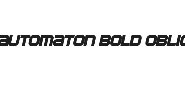 SF Automaton Bold Oblique Logo