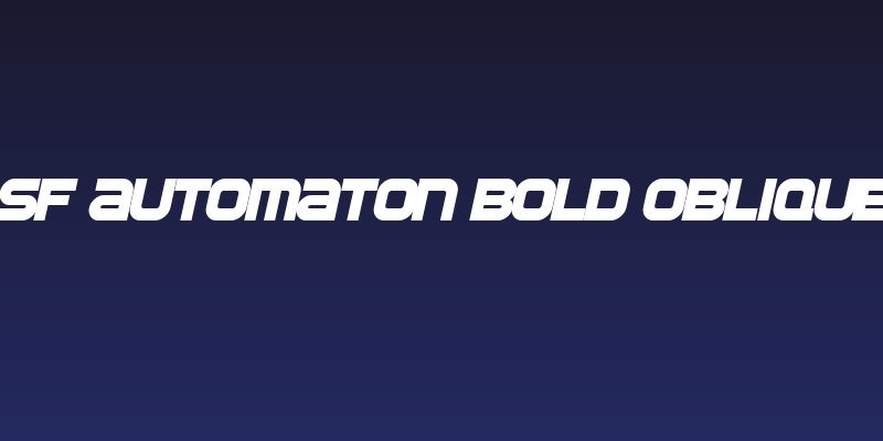 SF Automaton Bold Oblique Social Header