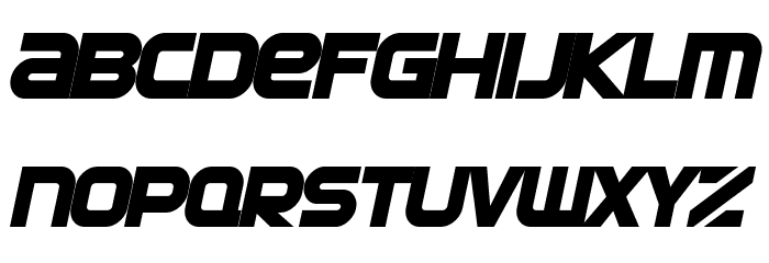 SF Automaton Bold Oblique Font LOWERCASE