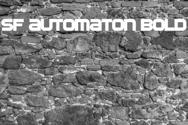 SF Automaton Bold Font examples