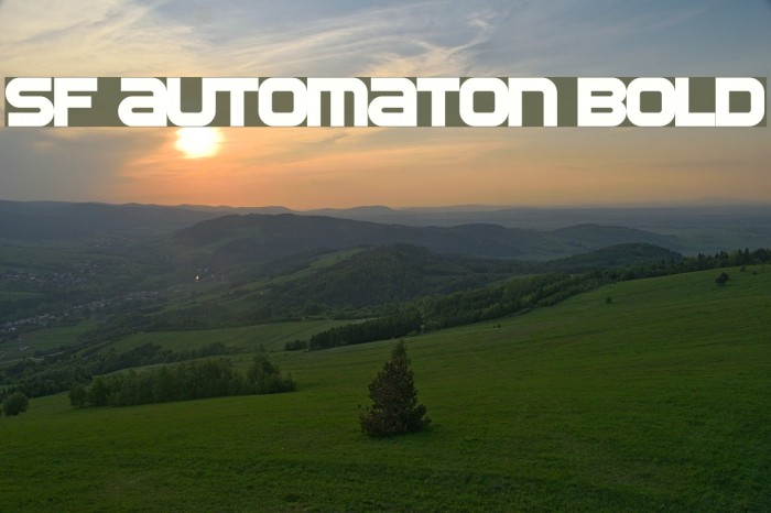 SF Automaton Bold Font examples