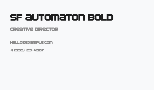 SF Automaton Bold Business Card