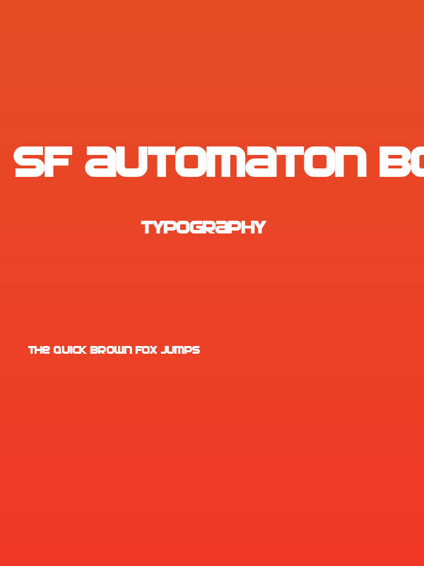 SF Automaton Bold Poster
