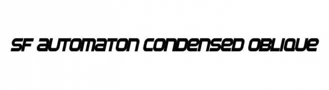 SF Automaton Condensed Oblique  フリーフォントのダウンロード