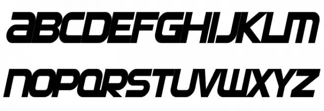 SF Automaton Condensed Oblique Schriftart Groß