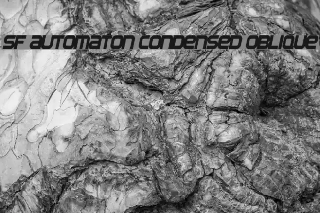 SF Automaton Condensed Oblique Font examples