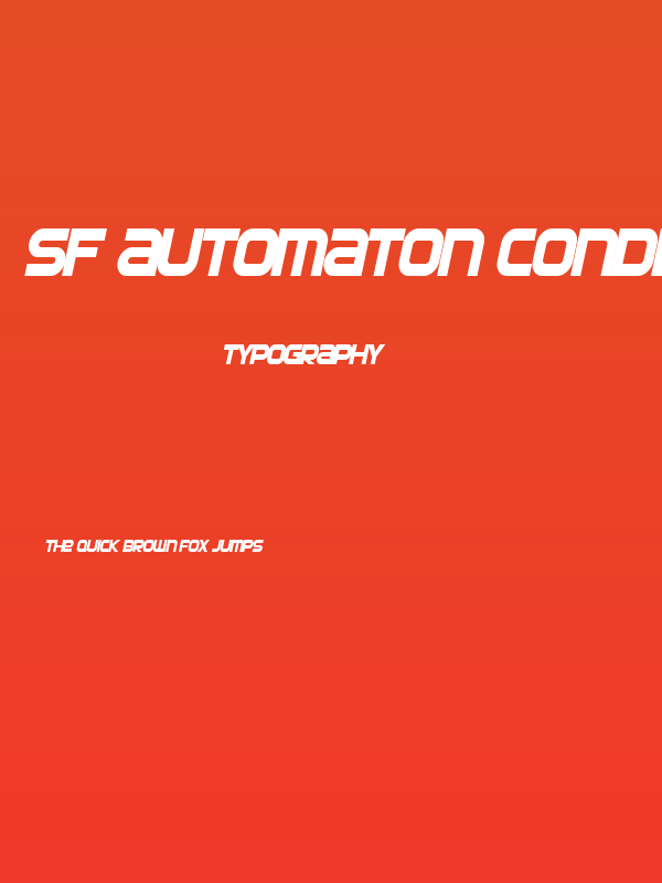 SF Automaton Condensed Oblique Poster
