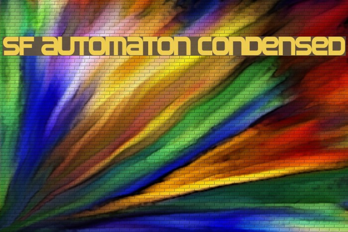 SF Automaton Condensed Font examples