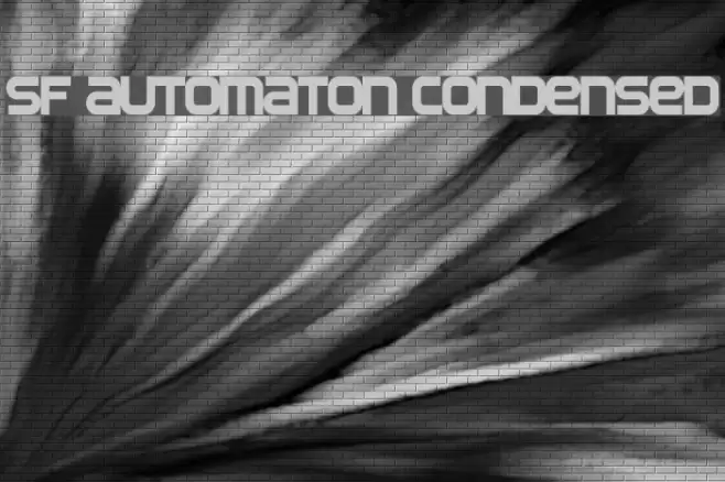 SF Automaton Condensed Font examples