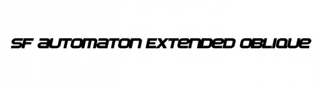 SF Automaton Extended Oblique  font caratteri gratis