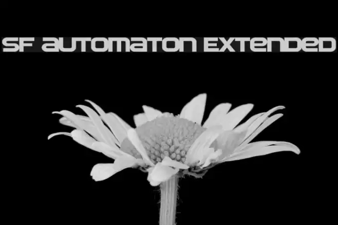 SF Automaton Extended Font examples