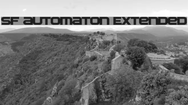 SF Automaton Extended Font examples